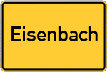 Place name sign Eisenbach, Unterfranken
