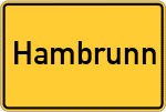 Place name sign Hambrunn