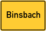 Place name sign Binsbach