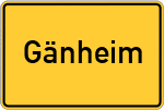 Place name sign Gänheim