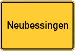 Place name sign Neubessingen, Unterfranken