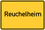Place name sign Reuchelheim, Unterfranken