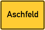 Place name sign Aschfeld