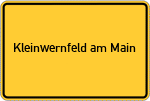 Place name sign Kleinwernfeld am Main