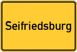 Place name sign Seifriedsburg