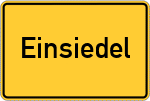 Place name sign Einsiedel