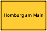 Place name sign Homburg am Main