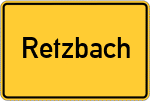 Place name sign Retzbach