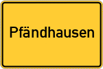 Place name sign Pfändhausen