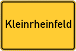 Place name sign Kleinrheinfeld