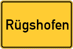 Place name sign Rügshofen