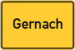 Place name sign Gernach