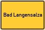 Place name sign Bad Langensalza