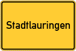 Place name sign Stadtlauringen