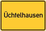 Place name sign Üchtelhausen