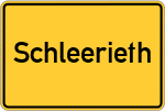 Place name sign Schleerieth