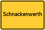 Place name sign Schnackenwerth