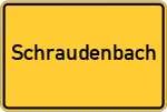 Place name sign Schraudenbach