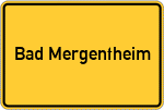 Place name sign Bad Mergentheim
