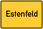 Place name sign Estenfeld