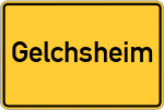 Place name sign Gelchsheim