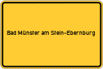Place name sign Bad Münster am Stein-Ebernburg