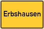 Place name sign Erbshausen