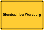 Place name sign Steinbach bei Würzburg