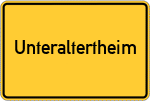 Place name sign Unteraltertheim