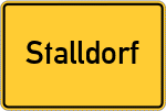 Place name sign Stalldorf