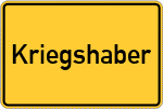 Place name sign Kriegshaber