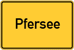 Place name sign Pfersee