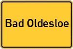 Place name sign Bad Oldesloe