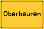 Place name sign Oberbeuren