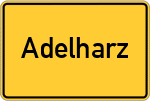 Place name sign Adelharz, Allgäu