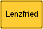Place name sign Lenzfried