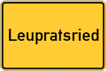 Place name sign Leupratsried, Allgäu