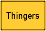 Place name sign Thingers