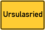 Place name sign Ursulasried, Allgäu