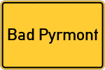 Place name sign Bad Pyrmont