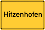Place name sign Hitzenhofen
