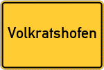 Place name sign Volkratshofen