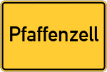 Place name sign Pfaffenzell