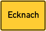 Place name sign Ecknach
