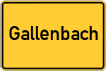 Place name sign Gallenbach