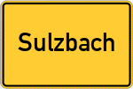 Place name sign Sulzbach, Kreis Aichach