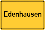 Place name sign Edenhausen