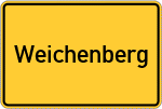 Place name sign Weichenberg