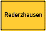 Place name sign Rederzhausen, Bayern