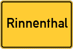 Place name sign Rinnenthal, Bayern